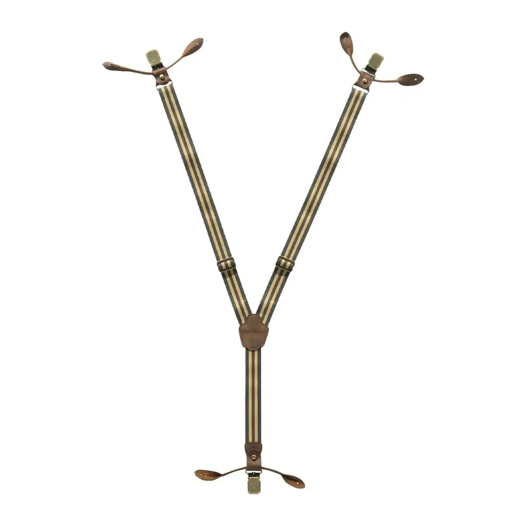 Beretta Thin Suspender with striped suspenders and leather accents for country clothing outdoors