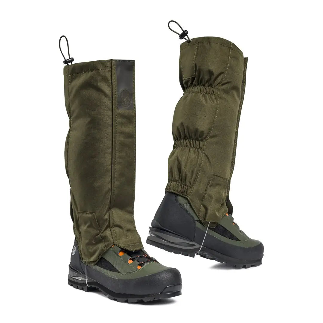 Olive green Beretta Thorn Ankle Gaiters with steel wire for country clothing waterproof hiking boots