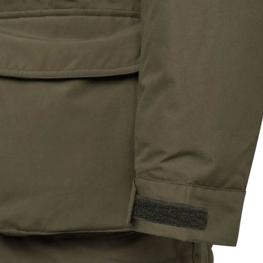 Olive green Beretta Tri-Active EVO Jacket sleeve with velcro for country clothing style