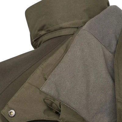 Olive green jacket collar on Beretta Tri-Active EVO Jacket perfect for country clothing