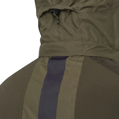 Olive green hood on Beretta Tri-Active EVO Jacket, perfect for country clothing fans