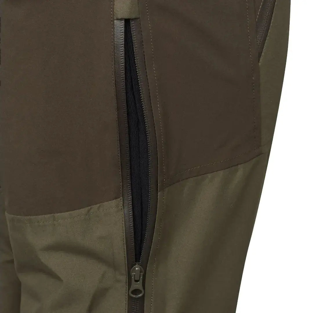 Olive green Beretta Tri-Active EVO Pants with zippered pocket for country clothing gear