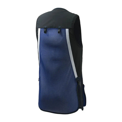 Blue and black Beretta Uniform Pro 20.20 Shooting Vest with reflective stripes for outdoors