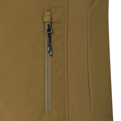 Beretta Windshell EVO Vest tan zipper with black tab and white stripes