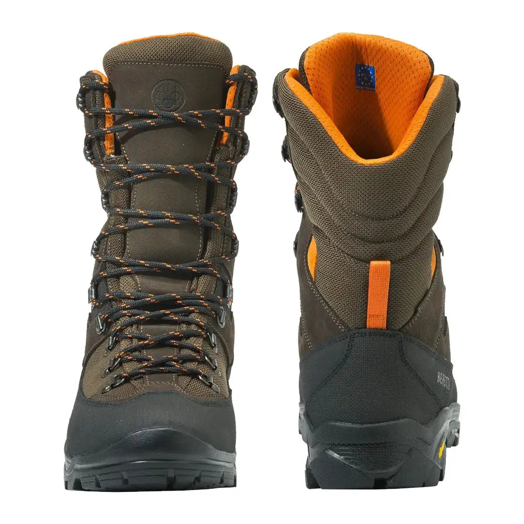 Brown leather hiking boots from Beretta Zambezi High GTX collection perfect for outdoor adventures