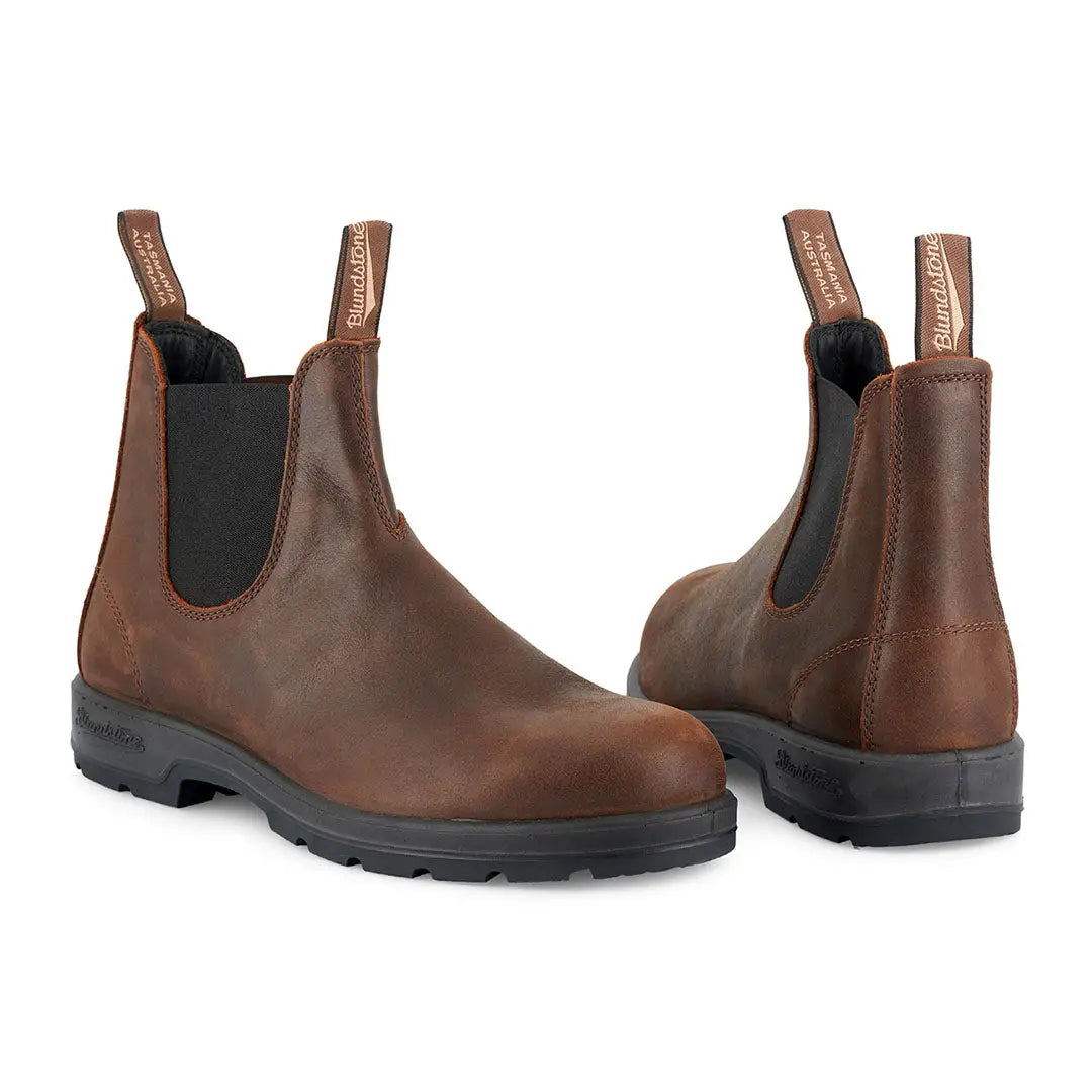 Brown Leather Blundstone 1609 Antique Brown Chelsea Boots for stylish comfort