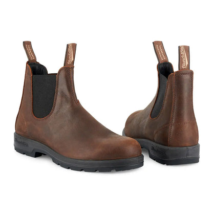 Brown Leather Blundstone 1609 Antique Brown Chelsea Boots for stylish comfort