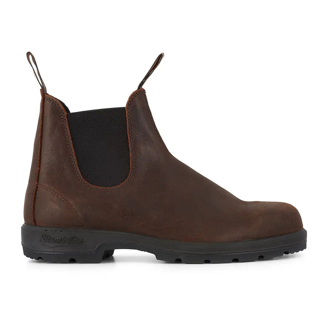 Brown leather Chelsea Boots by Blundstone in Antique Brown with comfy leather lining