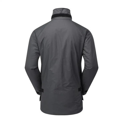 Gray zip-up jacket with a high collar in the Buffalo Special 6 Shirt design classic