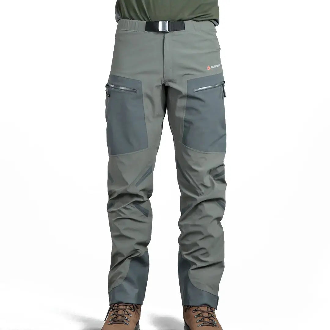 Gray outdoor waterproof pants ideal for hunting and country clothing adventures
