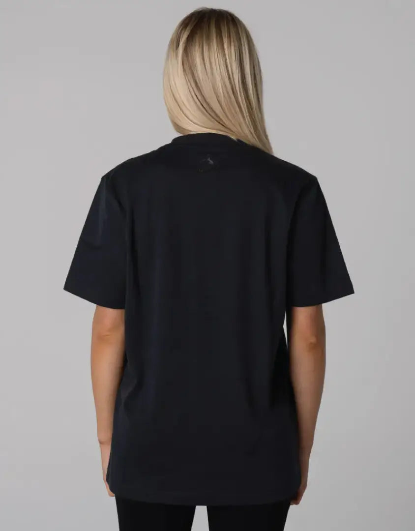 Black Bushbuck Classic Cotton Tee with subtle back logo