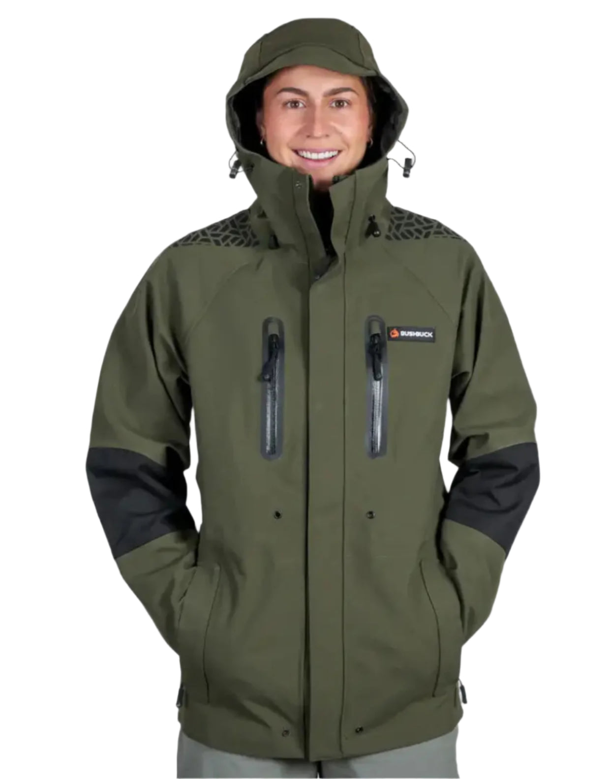 Olive green Bushbuck Defender Waterproof Jacket perfect for country clothing and hunting