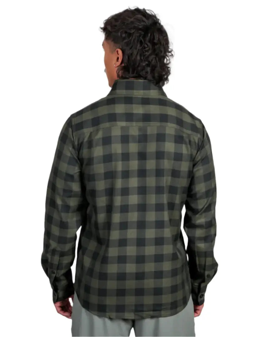 Green and black plaid Bushbuck Flannel Shirt perfect for casual wear