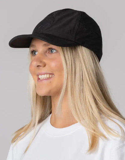 Bushbuck FoldIt Quick Dry black baseball cap with curved brim