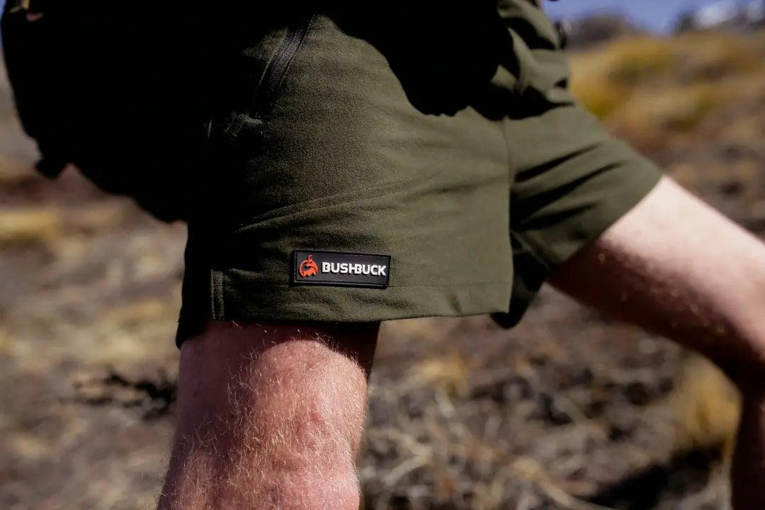 Olive green Bushbuck Trek 2.0 Shorts perfect for country clothing and hunting trips
