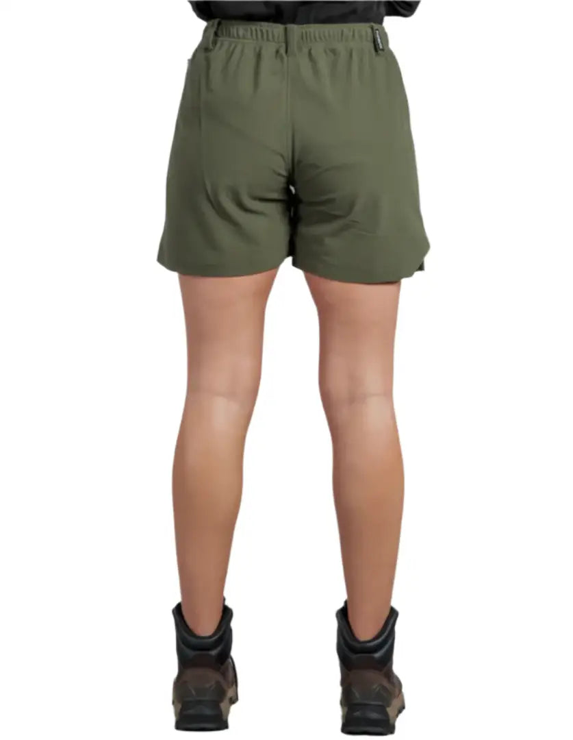 Olive green Bushbuck Trek 2.0 Shorts, perfect for country clothing and hunting adventures