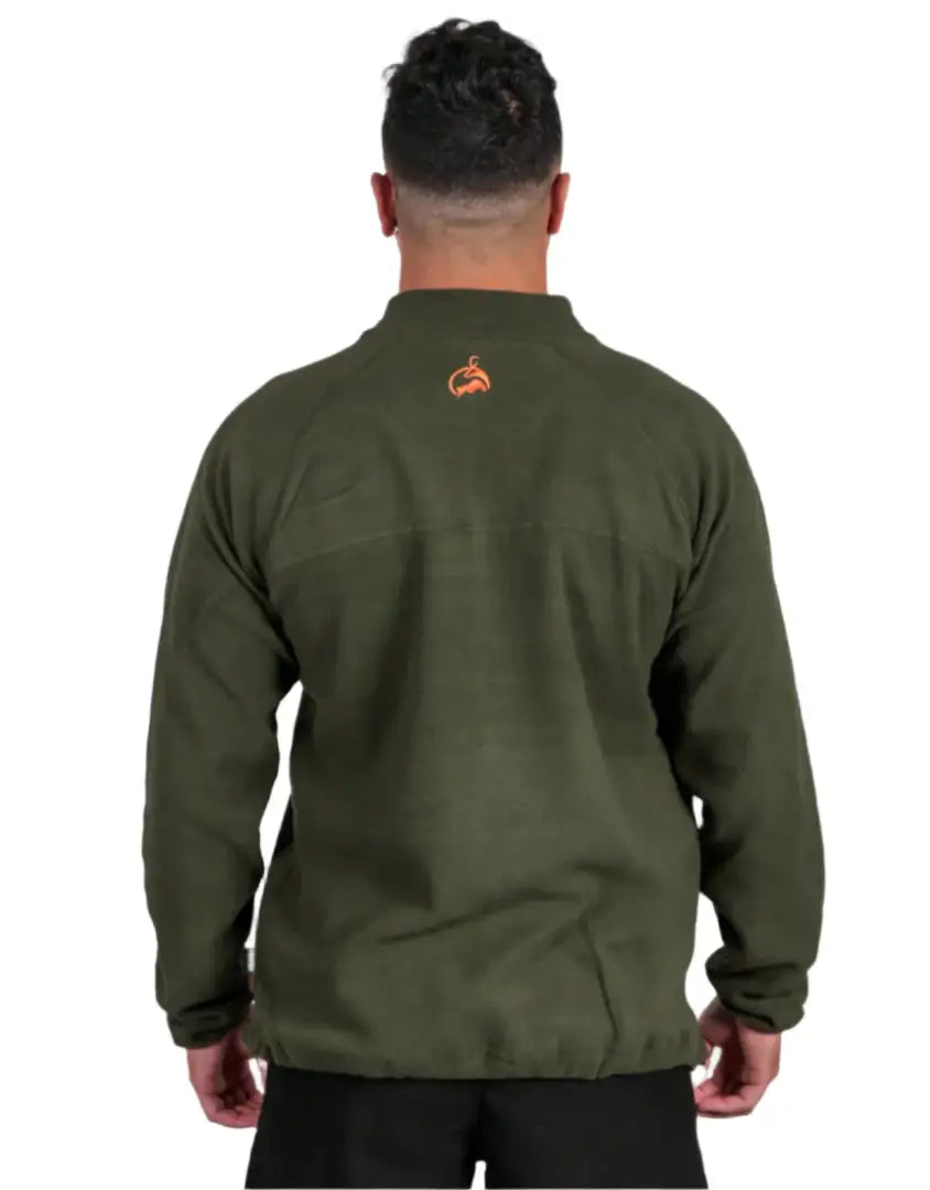 Olive green Bushbuck Vertex Fleece Half Zip Jacket for outdoor adventures