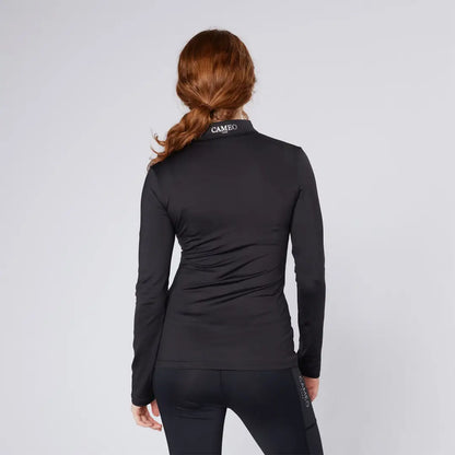 Black long-sleeved athletic shirt from Cameo Core Collection, perfect for country clothing and hunting