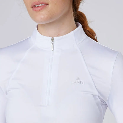 White long-sleeved zippered shirt from Cameo Core Collection for country clothing and hunting