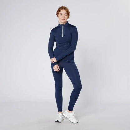 Woman in navy blue Cameo Core Collection Tights showing comfort and style