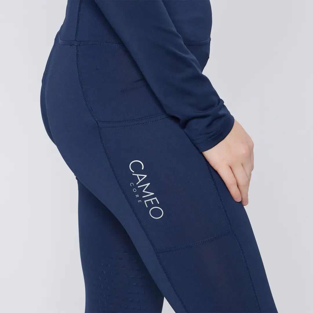 Navy navy athletic leggings with pockets from Cameo Core Collection Tights