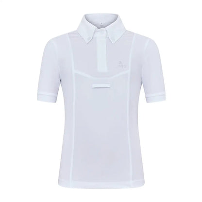 White short-sleeved polo shirt from Cameo Junior Classic Show Shirt for country clothing outdoors