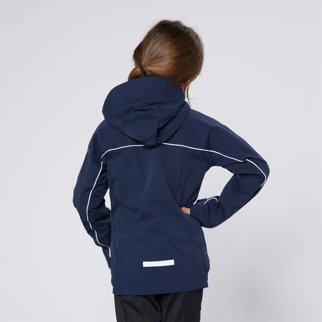 Navy blue Cameo Junior Riding Jacket with white trim, perfect junior riding jacket style