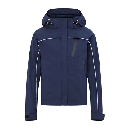 Navy blue hooded jacket from Cameo Junior Riding Jacket collection for kids