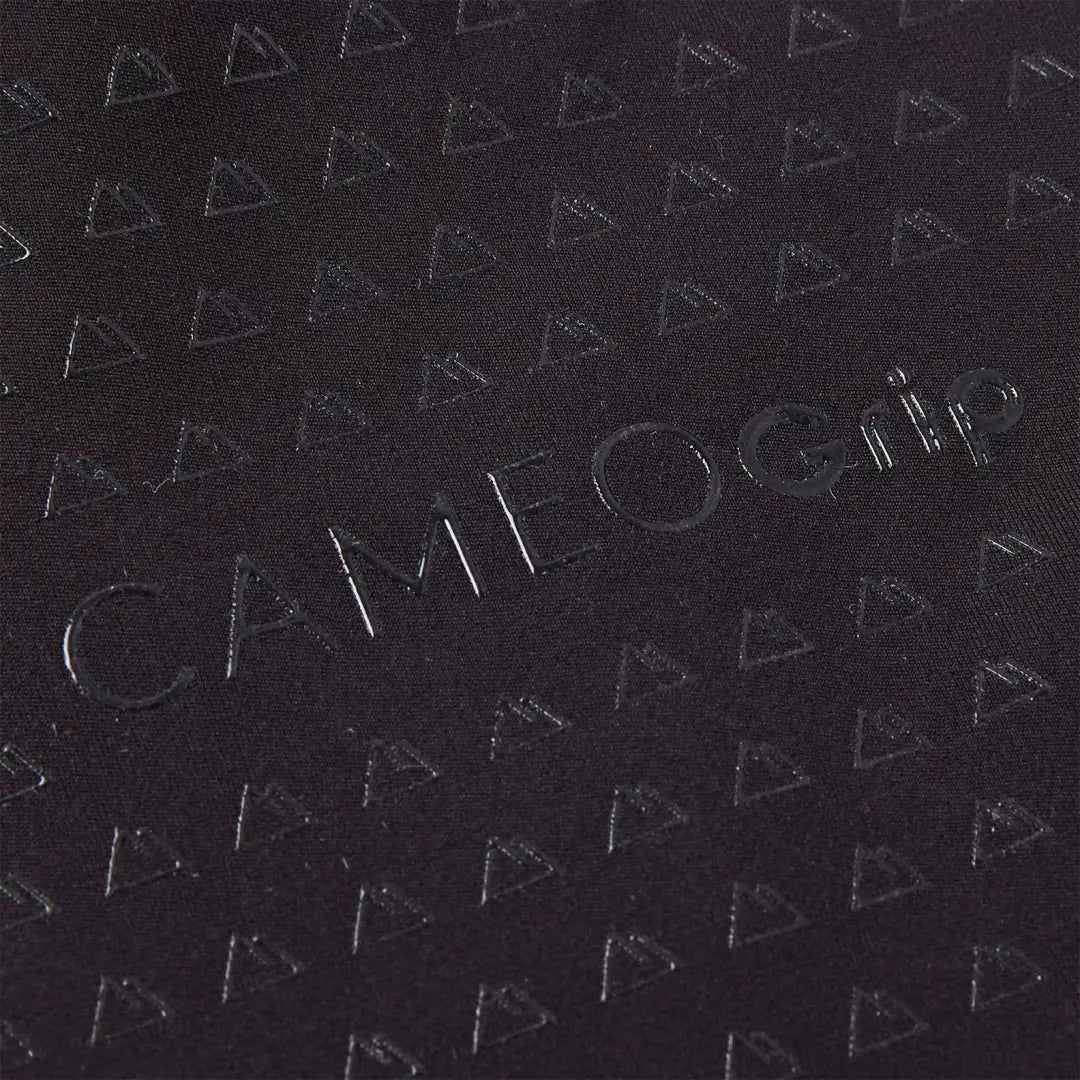 Black textured fabric with subtle geometric pattern on Cameo Junior ThermoDry Riding Tight for country clothing and outdoors