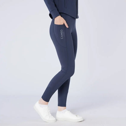 Dark blue Cameo Junior ThermoDry Riding Tight with side pocket for country clothing outdoors