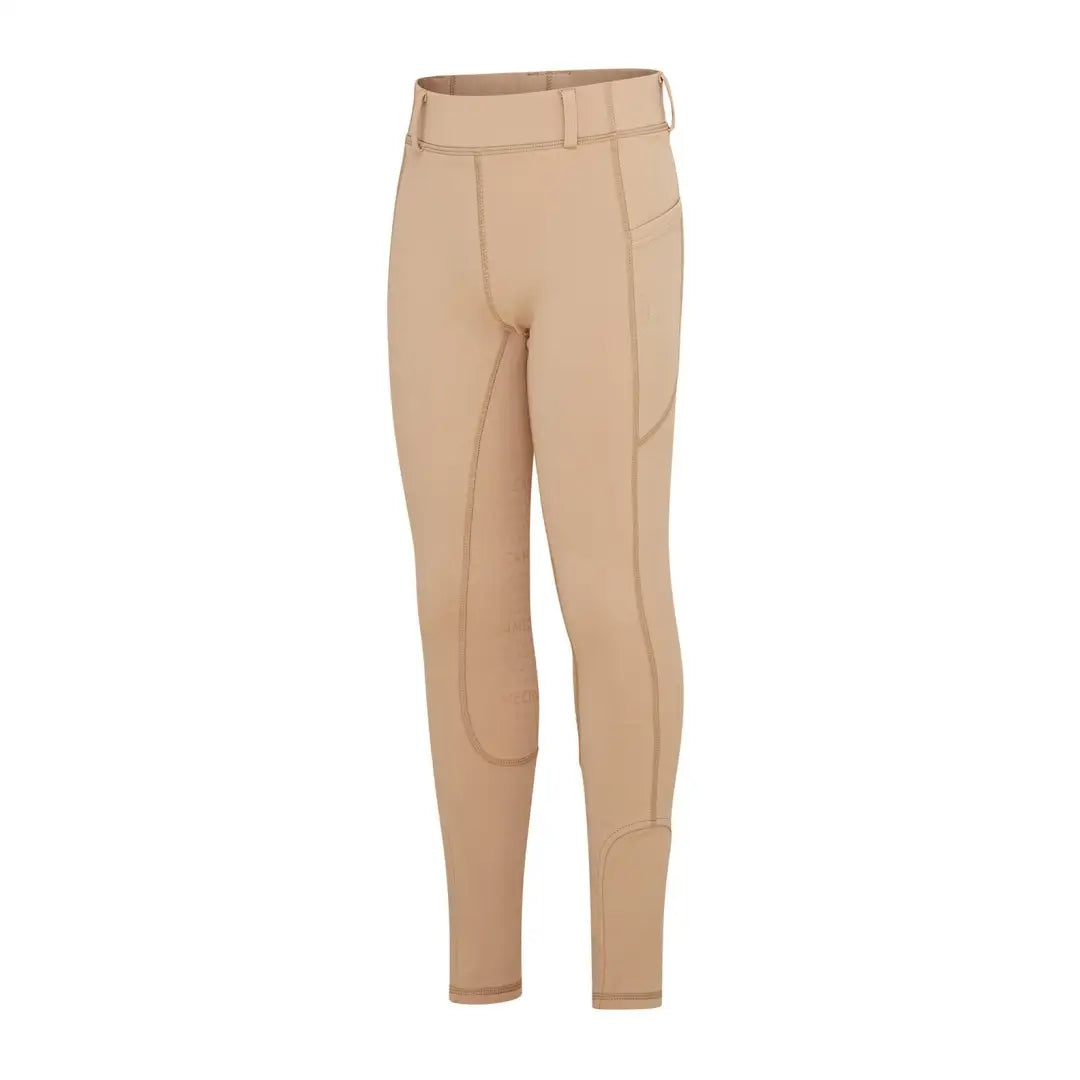 Light brown country clothing riding breeches with knee patches for hunting and outdoors