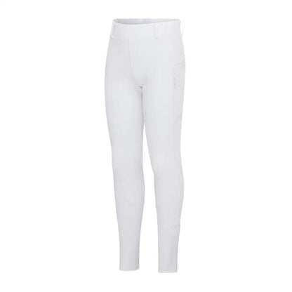 White skinny-fit leggings with high waist from Cameo Junior ThermoDry riding tight for country clothing outdoors