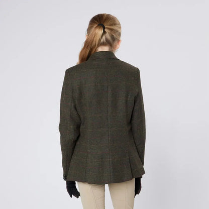 Olive green tweed blazer with foxhead buttons from Cameo Junior Hunt Country Clothing