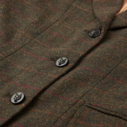 Cameo Junior Tweed Jacket with foxhead buttons, perfect for country hunting style