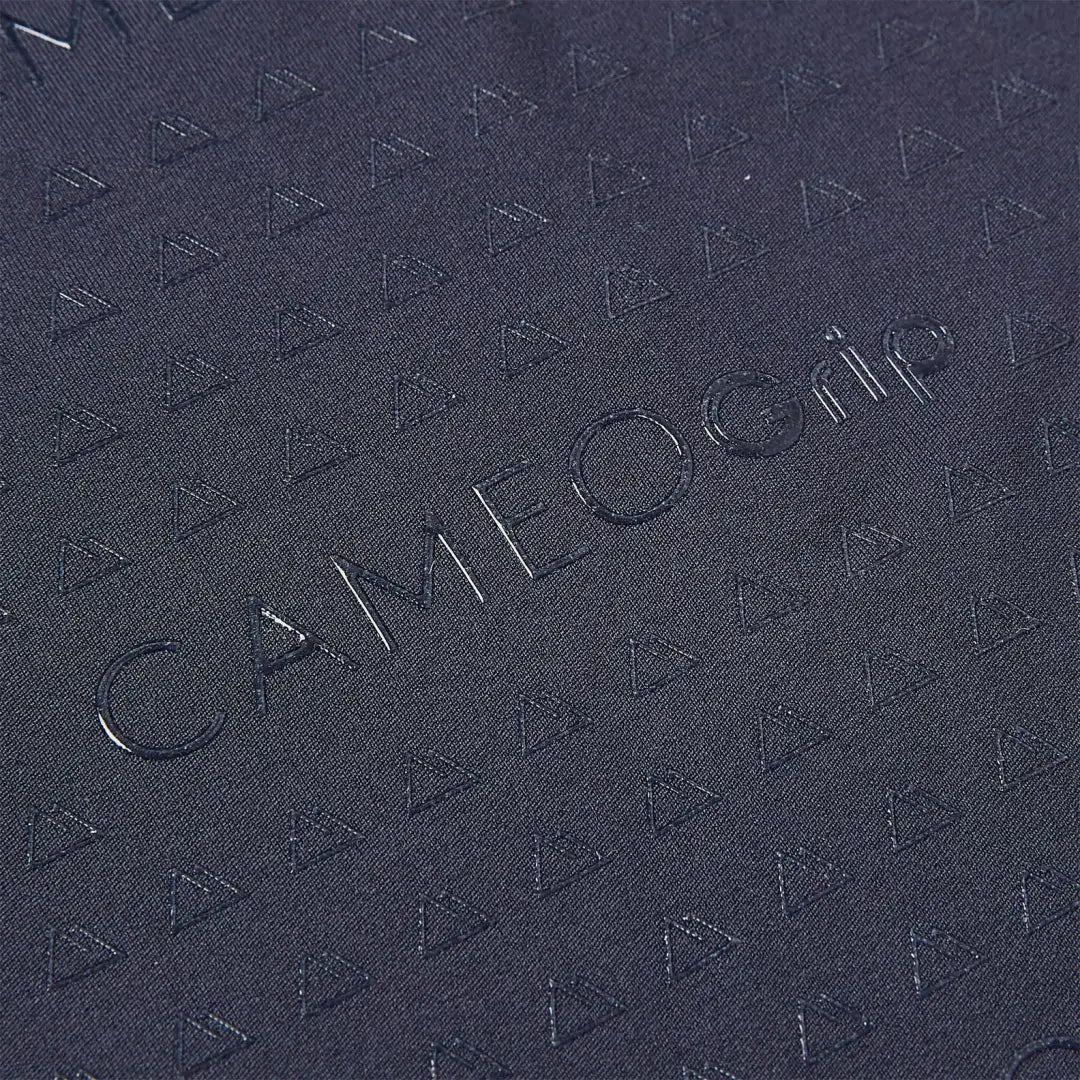 Dark blue country clothing fabric with embossed pattern and glossy lettering for outdoors riding tight
