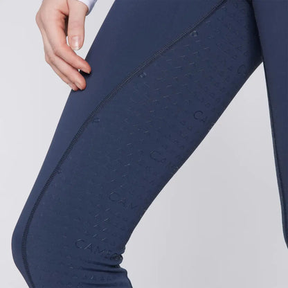 Dark blue Cameo ThermoDry Riding Tight with textured grip panels for country clothing outdoors