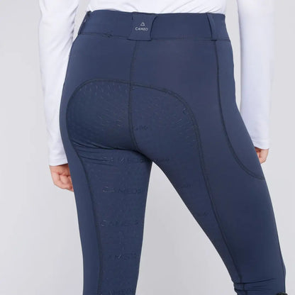 Dark blue Cameo ThermoDry riding tights with silicone grip for country clothing outdoors