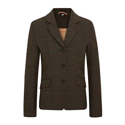 Brown tweed blazer with foxhead buttons from Cameo Tweed Jacket, perfect for country hunting style