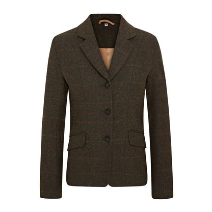 Brown tweed blazer with foxhead buttons from Cameo Tweed Jacket, perfect for country hunting style