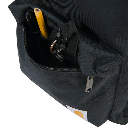Black zippered Carhartt 21L Classic Laptop Backpack with pencil and keys for country clothing outdoor hunting gear