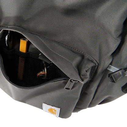 Gray Carhartt 21L Classic Laptop Backpack with open pocket for country clothing and outdoors gear