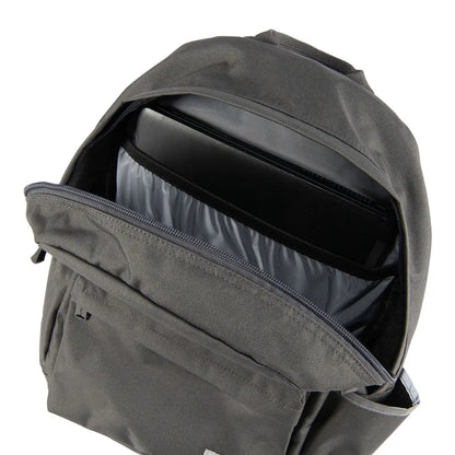 Open gray Carhartt 21L Classic Laptop Backpack perfect for country clothing and outdoors kids