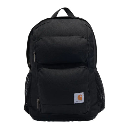 Black Carhartt 27L backpack with mesh accents and logo patch