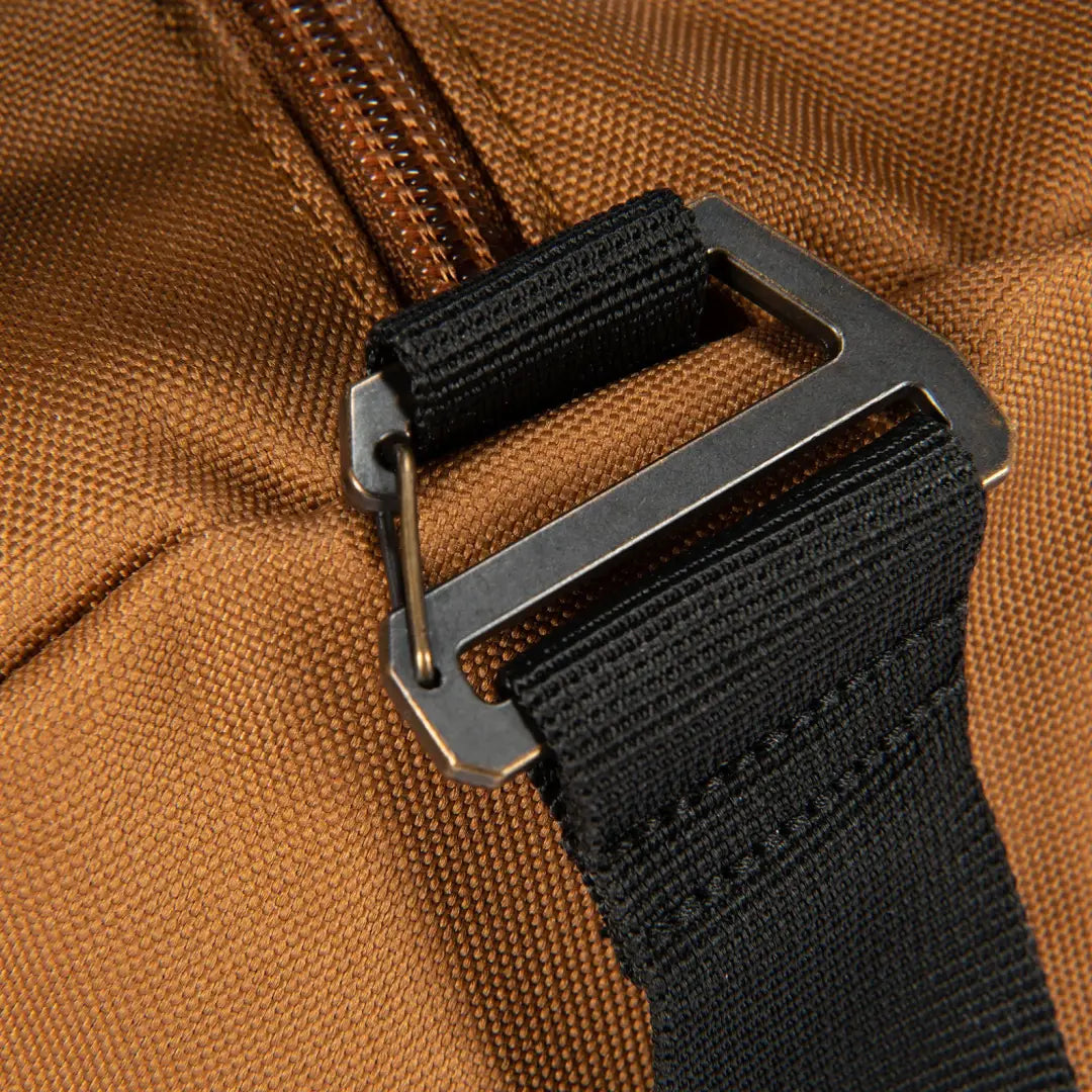 Carhartt 40L Classic Round Duffel Bag in brown canvas with black strap