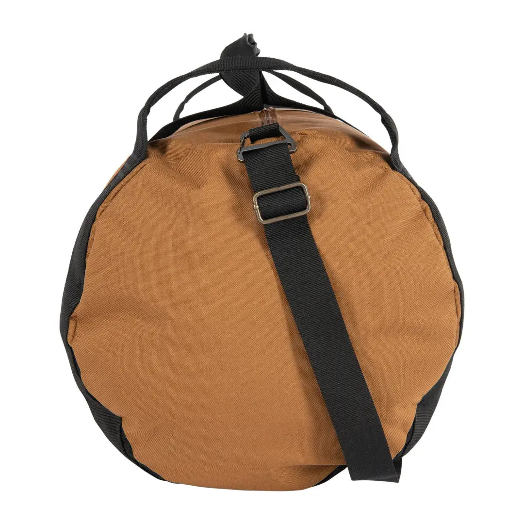 Carhartt 40L Classic round duffel bag in brown nylon with black strap