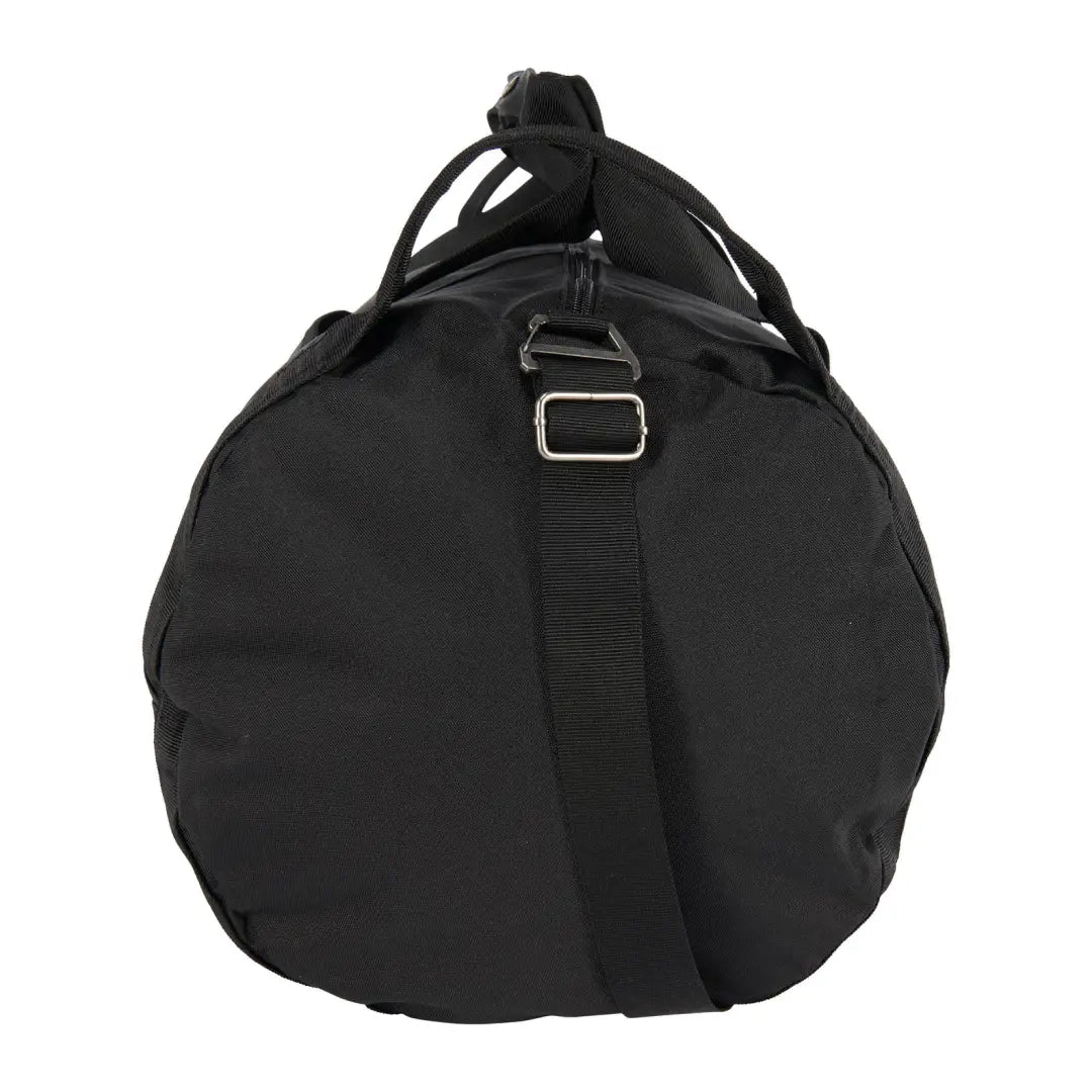 Carhartt 40L Classic Round Duffel Bag in black nylon with strap and buckle
