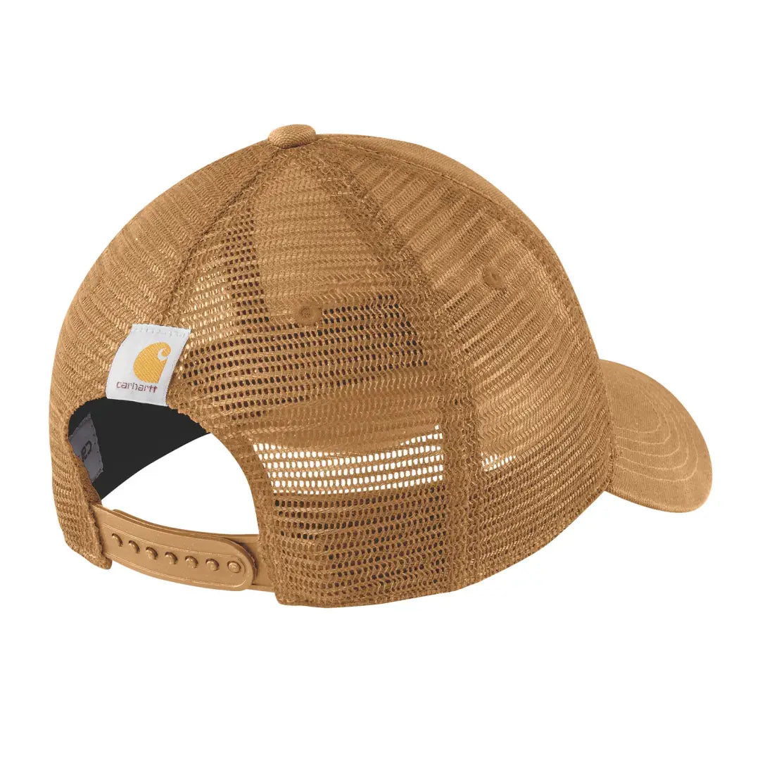Brown mesh baseball cap from Carhartt, perfect for country clothing and outdoor hunting out there