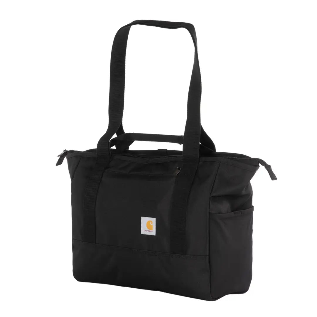 Black Carhartt Classic Laptop Tote with adjustable strap and front pocket