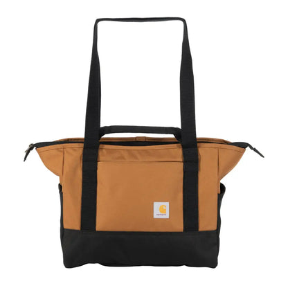 Brown and black Carhartt classic laptop tote with adjustable straps
