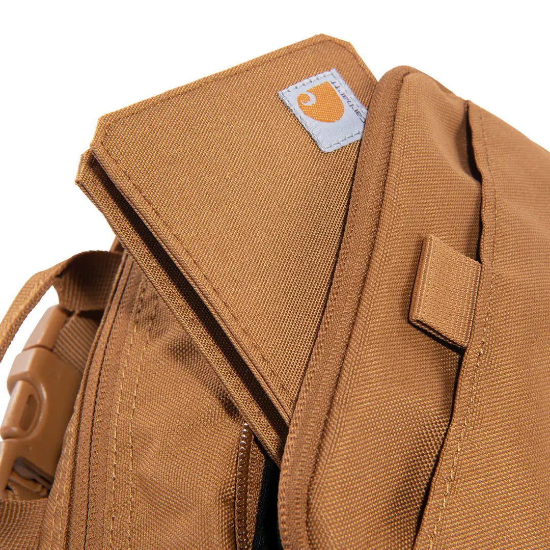 Brown Carhartt Classic Waist Pack backpack with tan accents